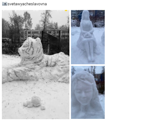 Жительница Северного Медведкова создала улицу снежных фигур